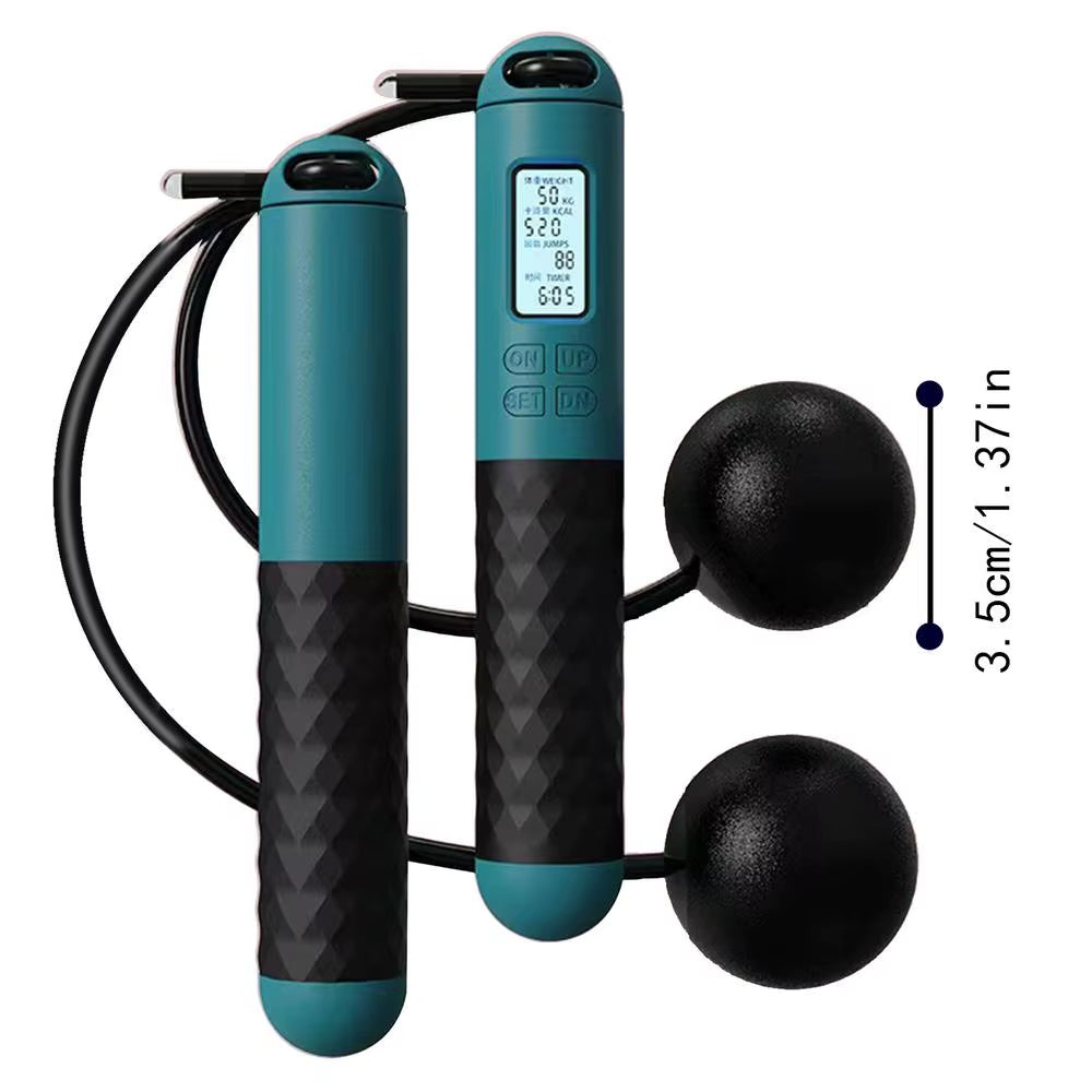 Ropeless Jump Rope with Counter Fitness Weighted Skipping Rope Smart Cordless Counting Skipping Rope for Fitness Accessories